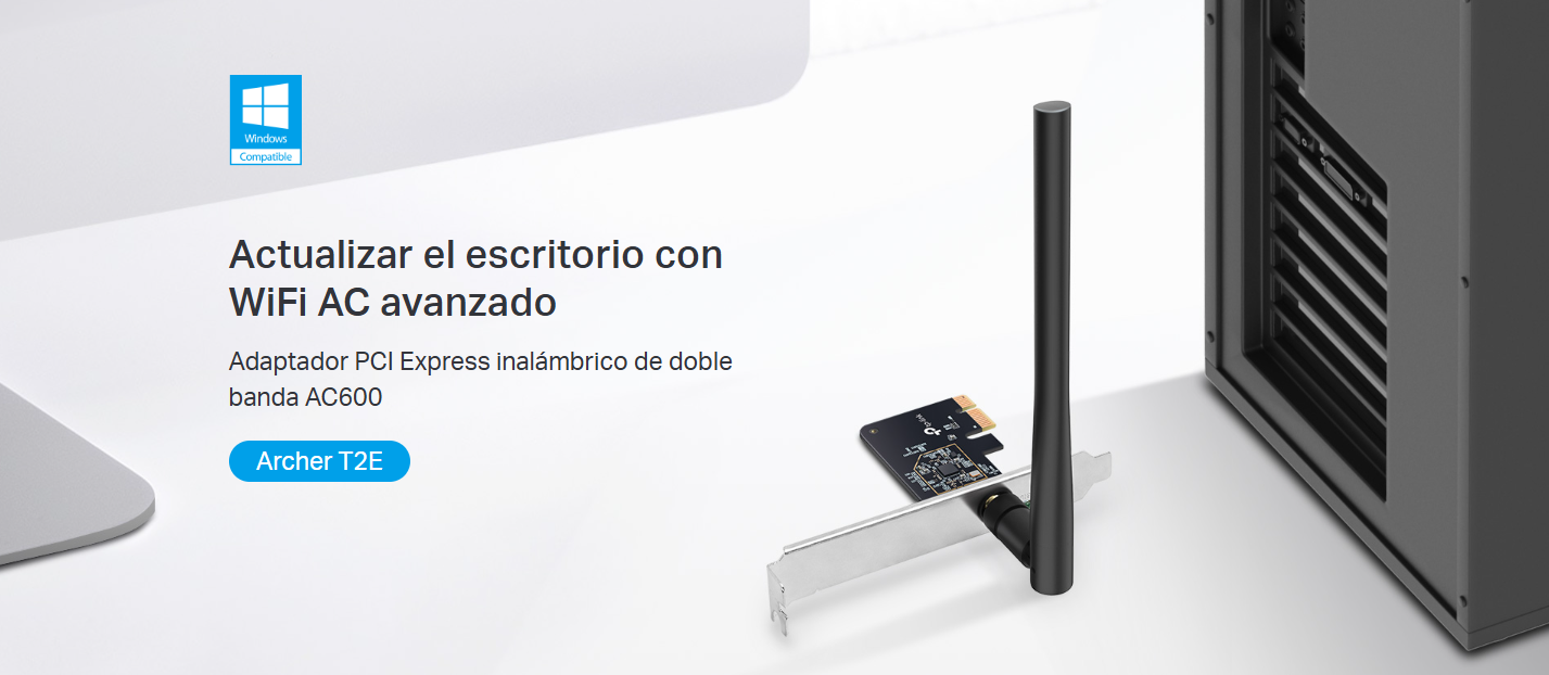 Caracteristicas tecnicas de ARCHER T2E Adaptador PCIe TP-LINK WiFi 5 AC600 dual band (5GHz/2.4GHz)