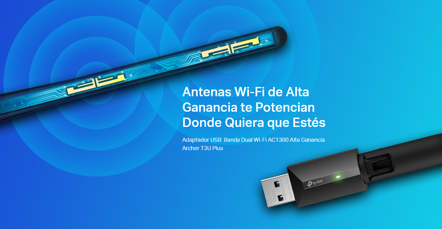 Caracteristicas tecnicas de ARCHER T3U PLUS Adaptador USB TP-LINK WiFi 5 AC1300 dual band (5GHz/2.4GHz)