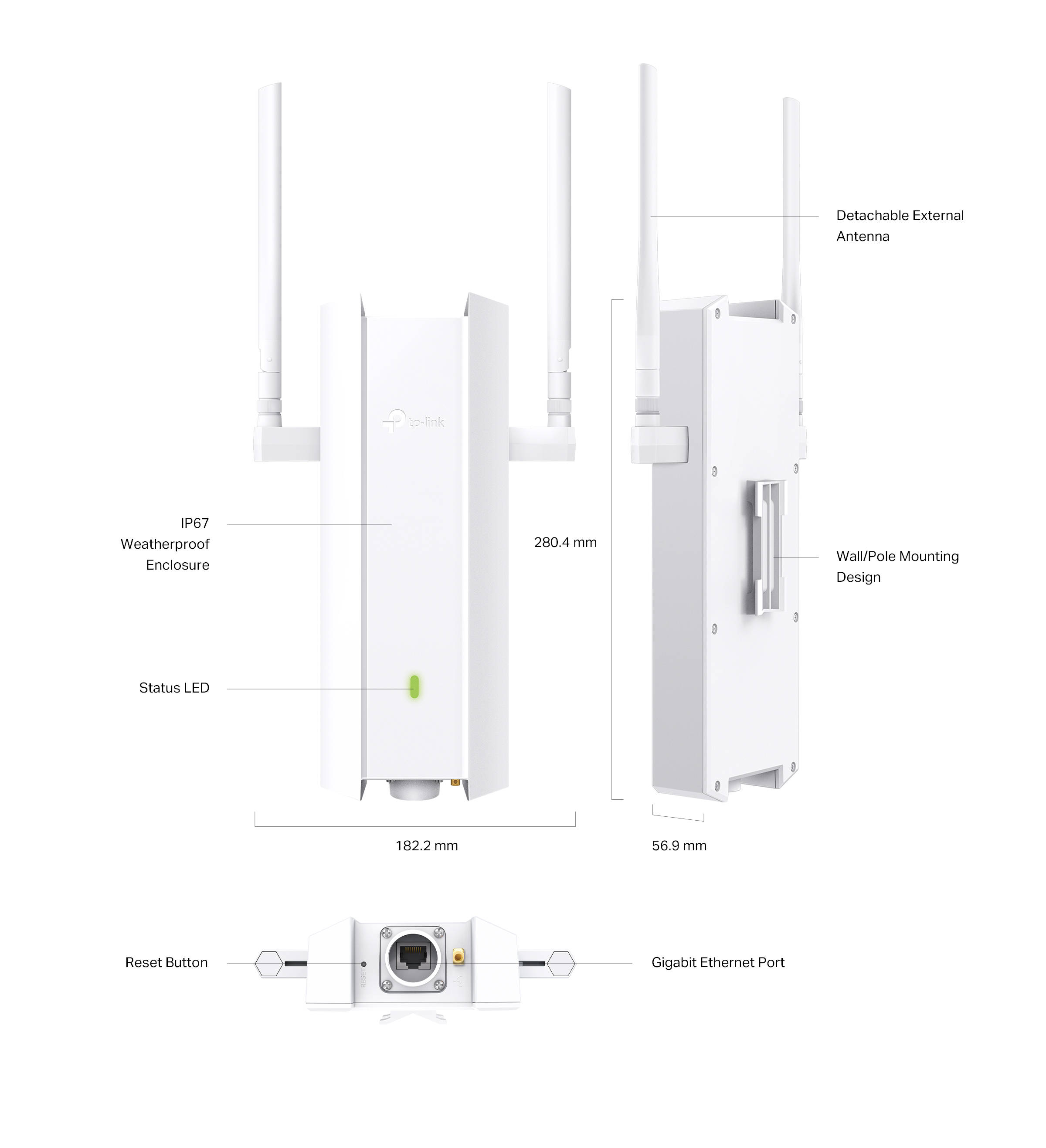 Caracteristicas tecnicas de EAP625-Outdoor HD Omada Access Point WiFi6 AX1800