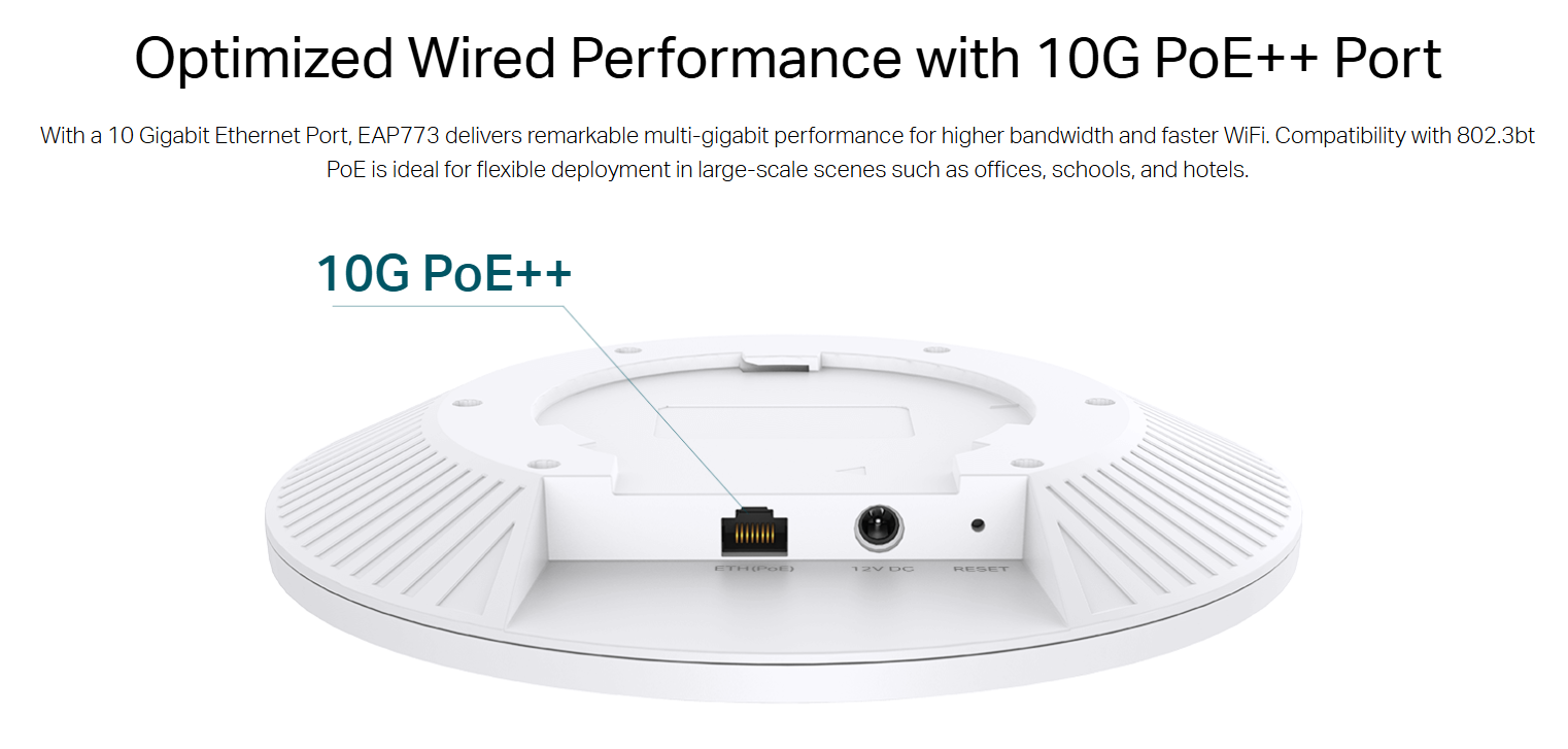 Caracteristicas tecnicas de EAP773 Omada Access Point WiFi7 BE11000