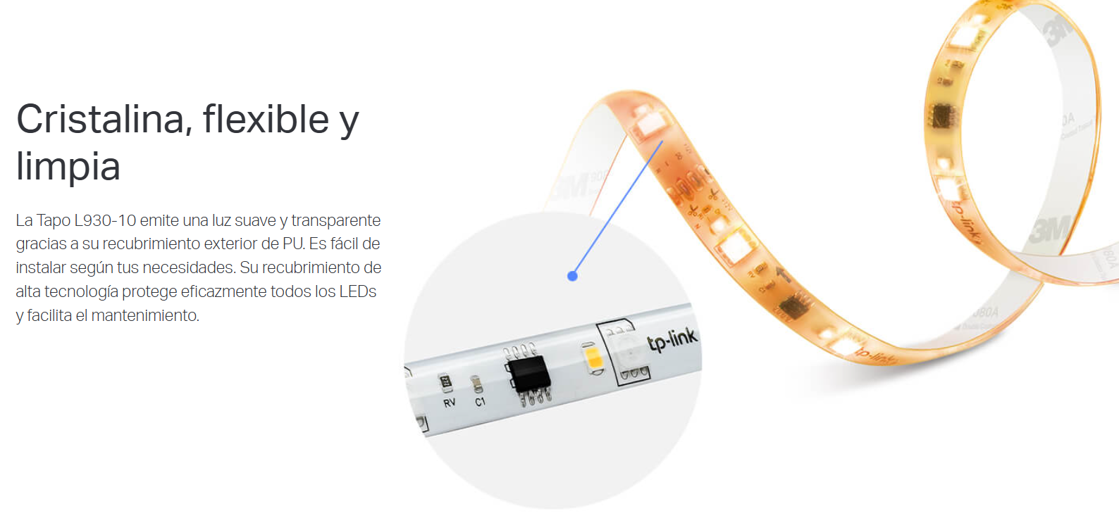 Caracteristicas tecnicas de Tapo L930-10 tira led inteligente wifi multicolor RGBW IC interior, 10 m